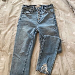 Abercrombie & Fitch skinny raw hemmed jeans
